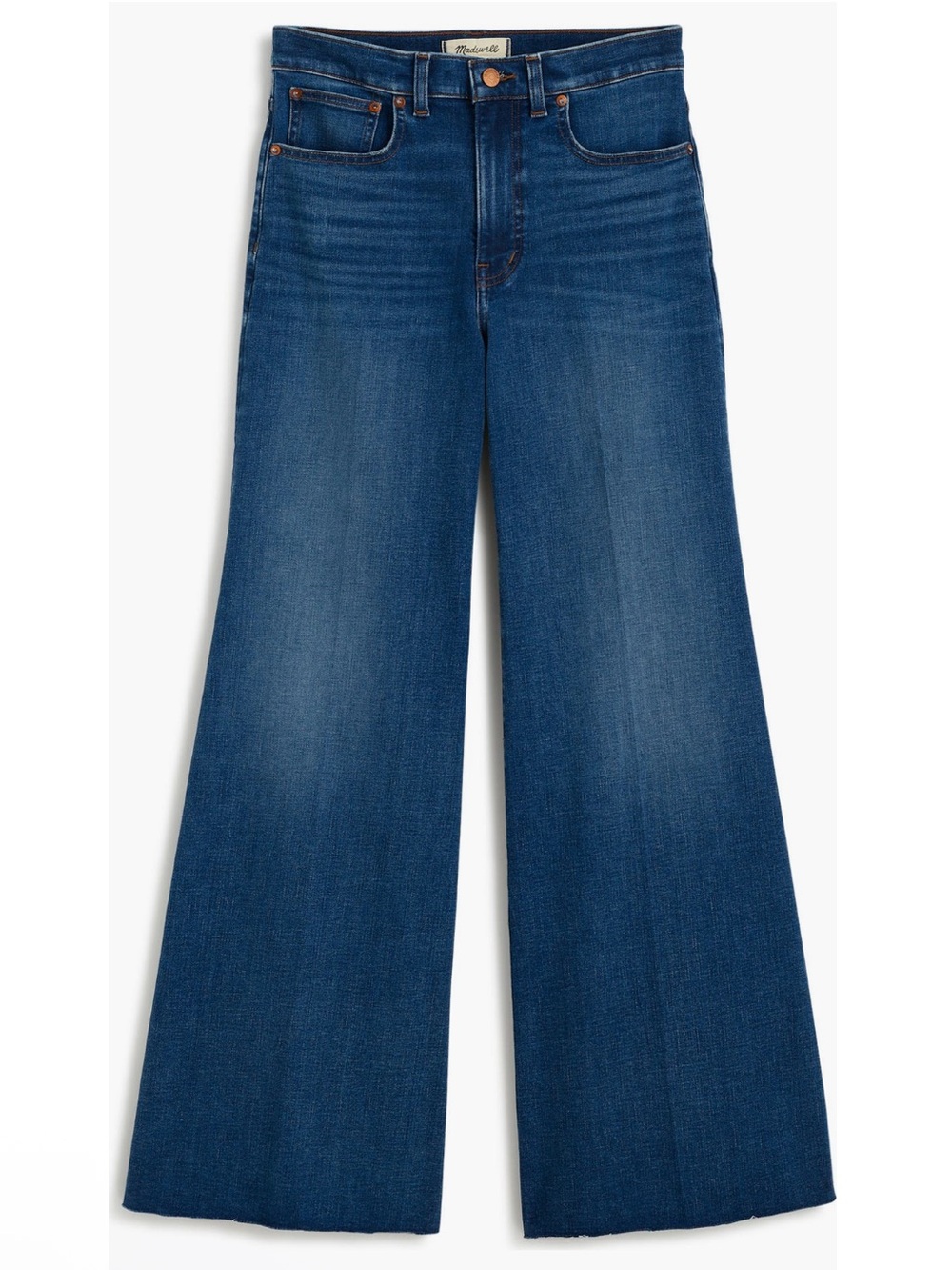 Madewell Flared Wide-Leg Crop Jeans in Pelion Wash size 23